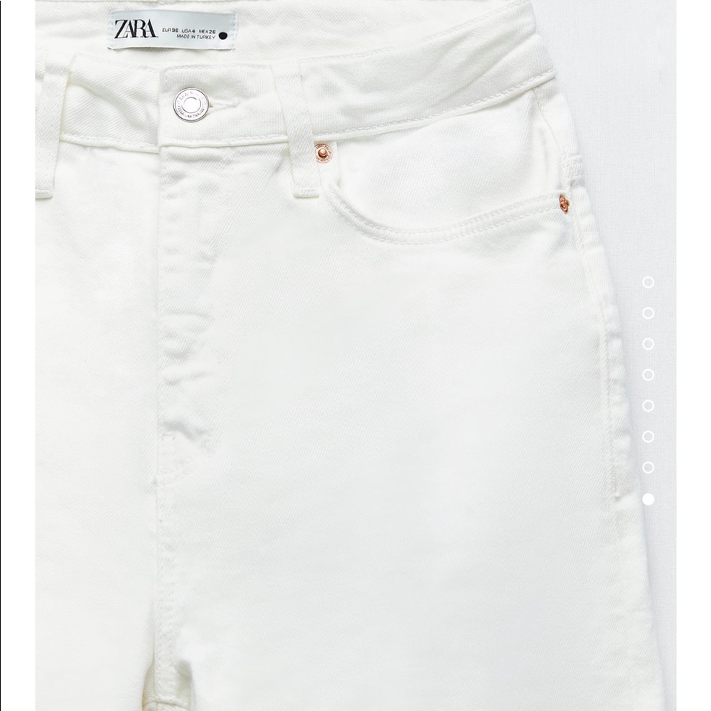 ZARA ZW Signature Premium High Rise Wide Leg Culottes Raw Hem 4 27 $50 NWT - Picture 5 of 16